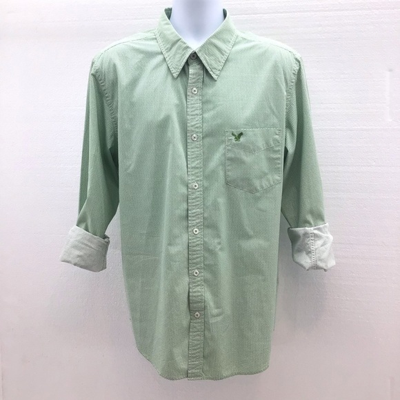 American Eagle Mens Vintage Fit Button Down Shirt - Picture 1 of 9